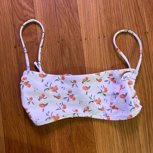 Abercrombie bikini top peach print